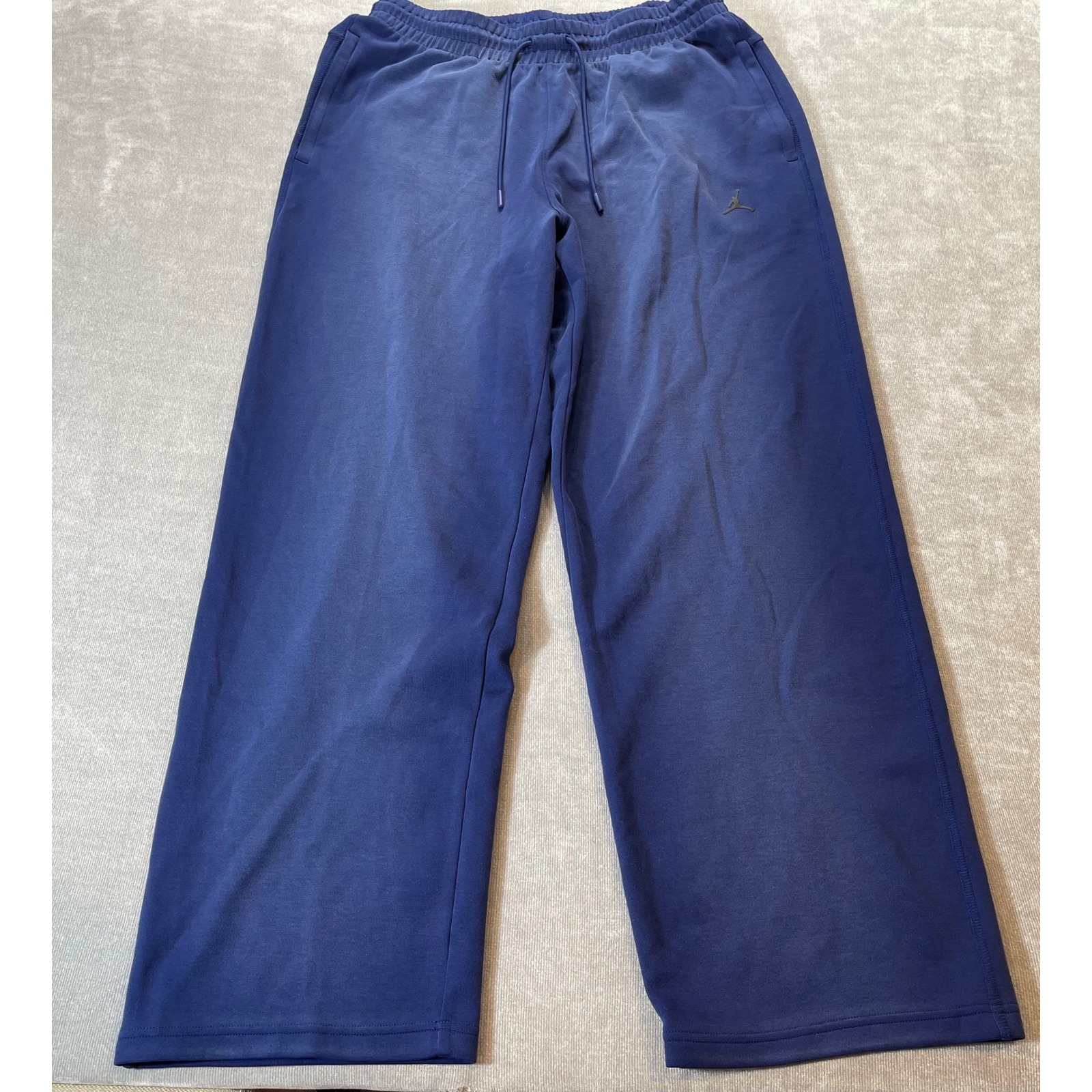 Jordan Sport Dri-Fit Mens Fleece Pants Navy Blue Wide Leg L-Tall Hq8692-492 New